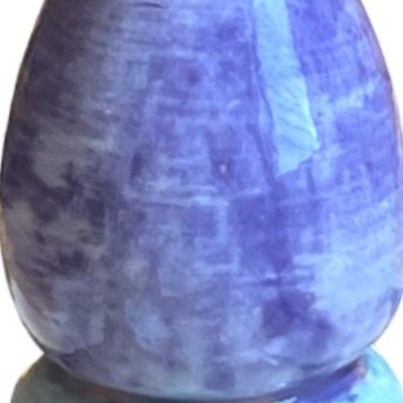 Handpainted Ceramic TAPER CANLDEHOLDER Pastel Colors Watercolor Effect 8"t x 4"w - Picture 6 of 9